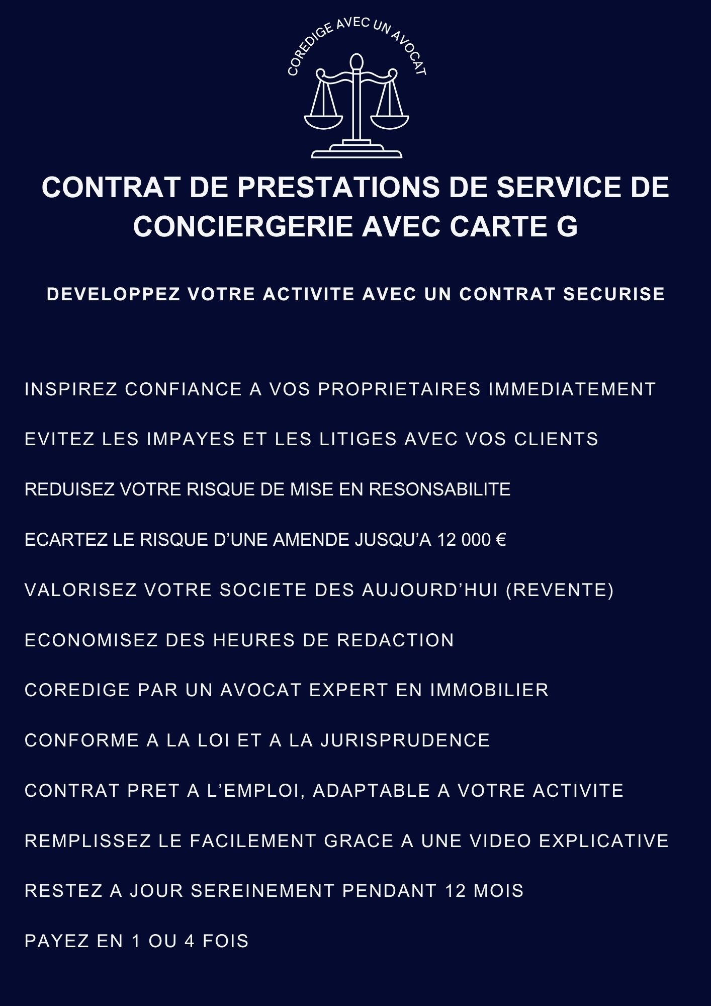 CONTRAT DE CONCIERGERIE AVEC CARTE G