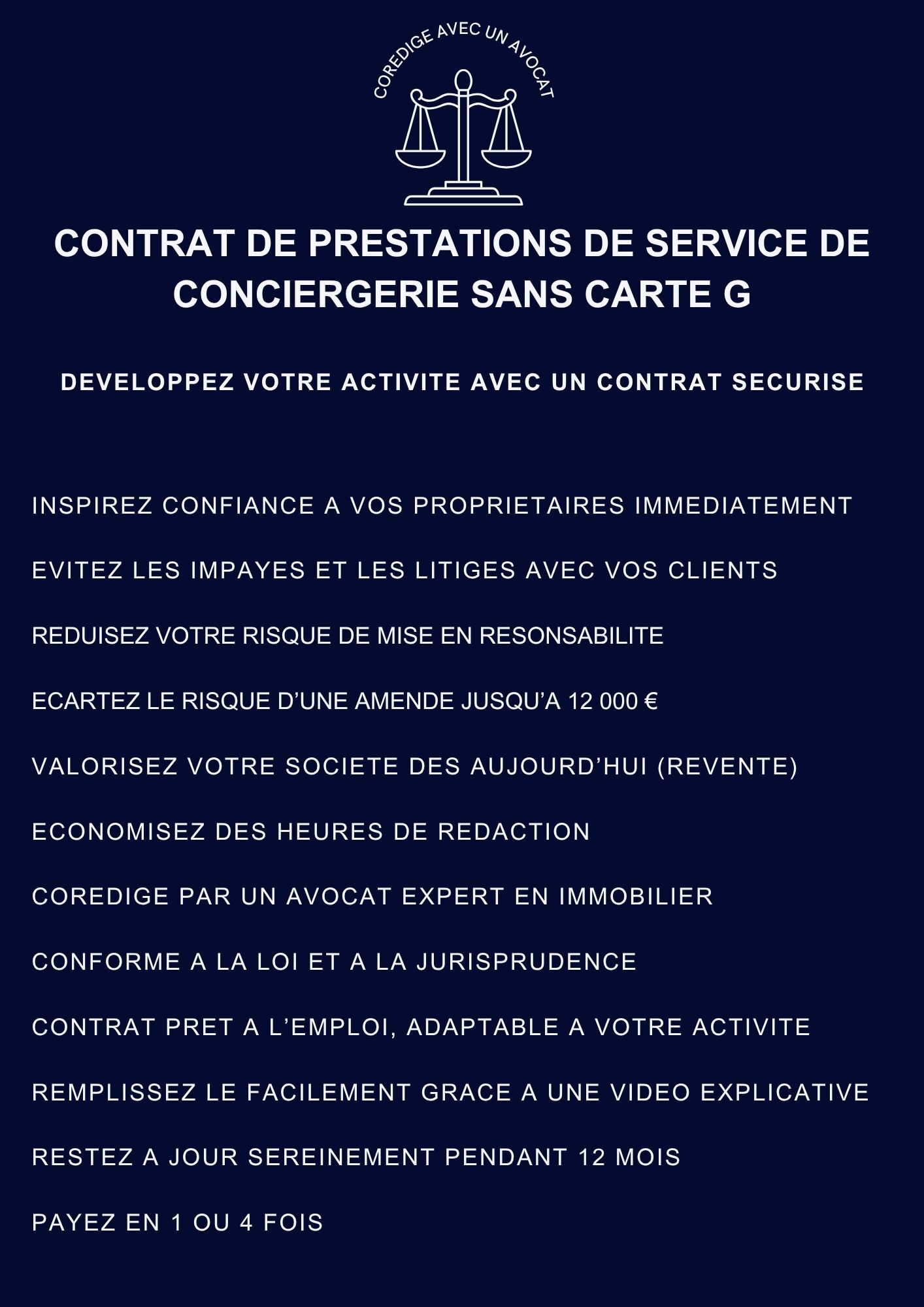 CONTRAT DE CONCIERGERIE SANS CARTE G